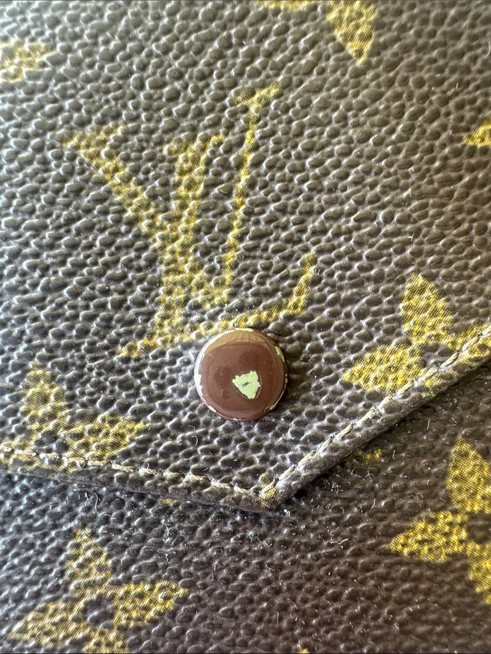 Louis Vuitton Monogram Flap Wallet in Brown and Gold